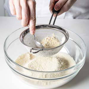sifting flour