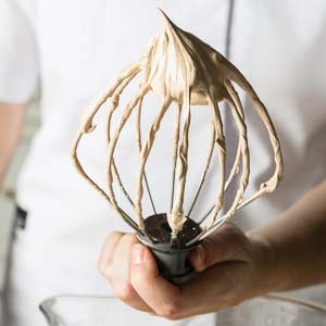 buttercream on whisk
