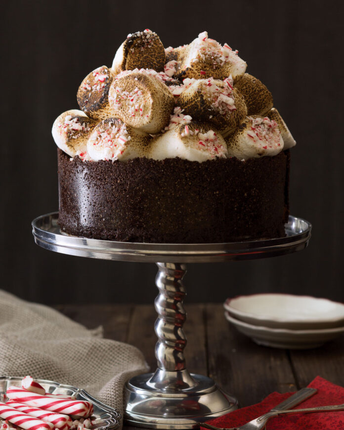 Peppermint Hot Chocolate Cheesecake