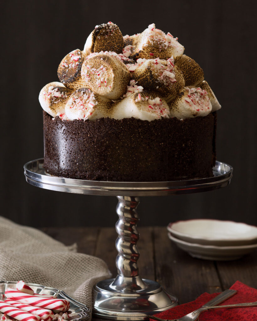 Peppermint Hot Chocolate Cheesecake