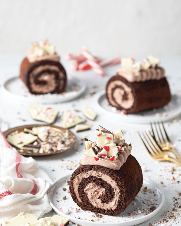 Chocolate-Peppermint Roll Cake