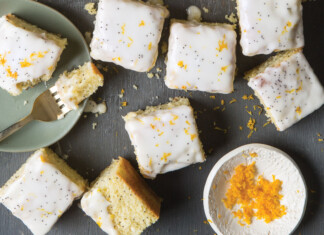 Meyer Lemon Snack Cake with Crème Fraîche Glaze Meyer Lemon Snack Cake with Crème Fraîche Glaze