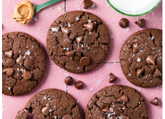 Salted Chocolate-Peanut Butter Crinkle Cookies Salted Chocolate-Peanut Butter Crinkle Cookies