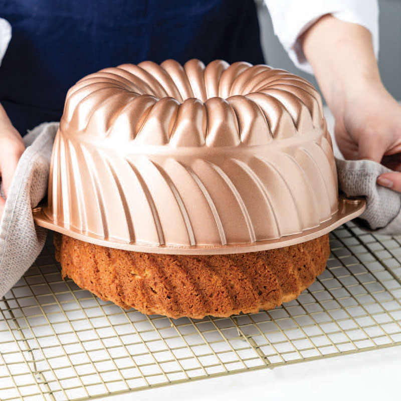 Pound cake on cooling rack