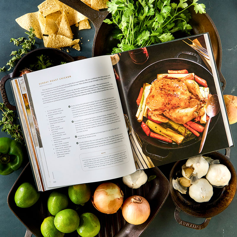 Seasoned internal spreads styled by fresh vegetables