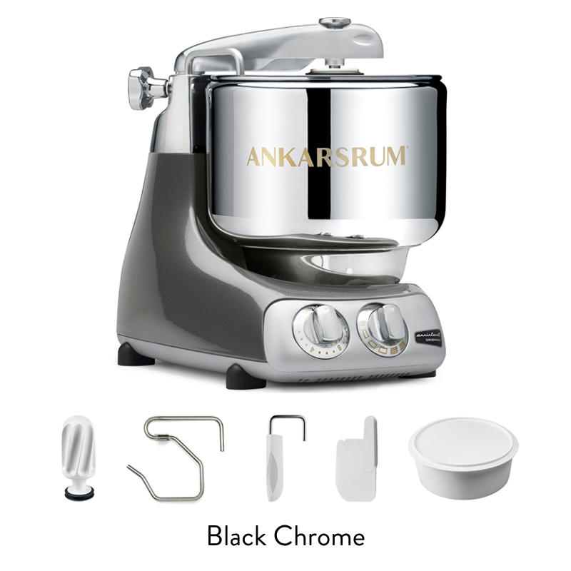 AnkasrumMixer-BlackChrome - Bake from Scratch ankarsrum mixer black chrome