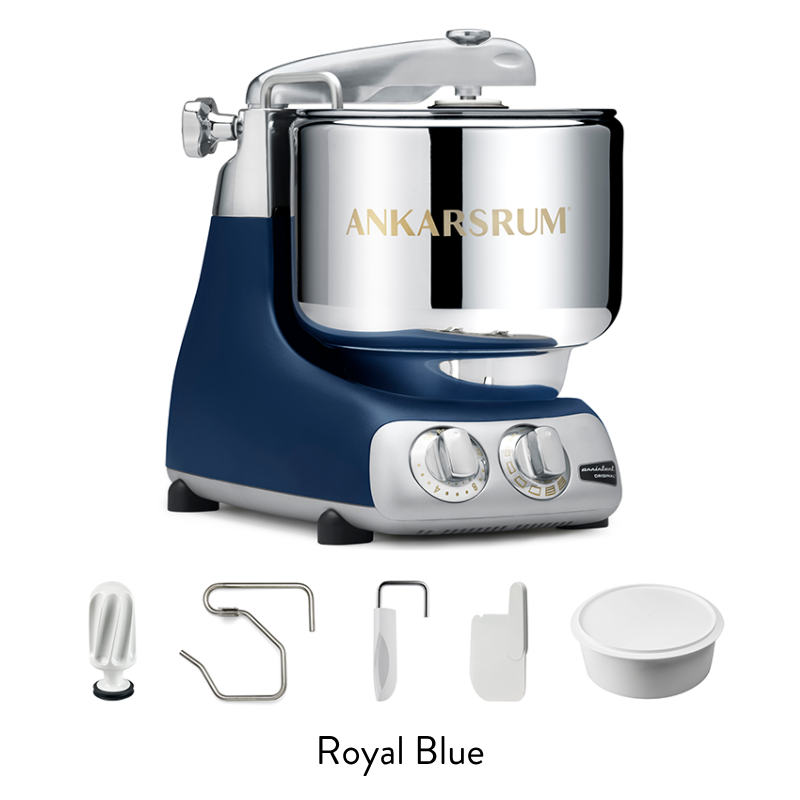 AnkasrumMixer-RoyalBlue - Bake from Scratch ankarsrum mixer royal blue